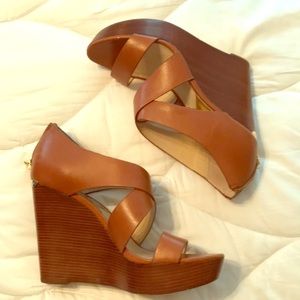 Brown wedges worn once!